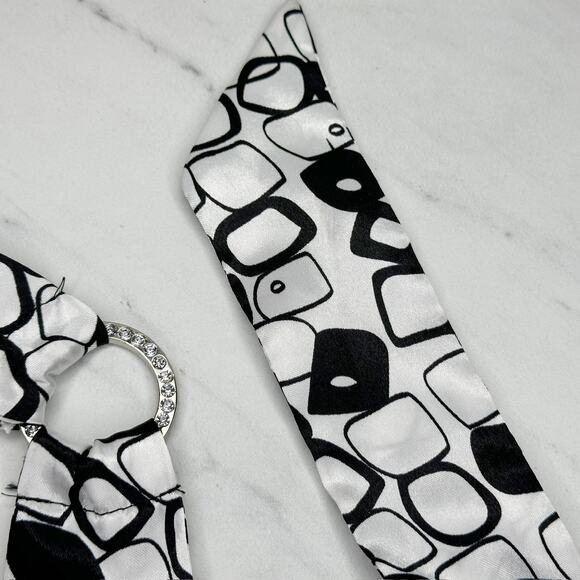 Rhinestone Hoop Scarf Tie Belt Size Small S Medium M Womens - Picture 3 of 12